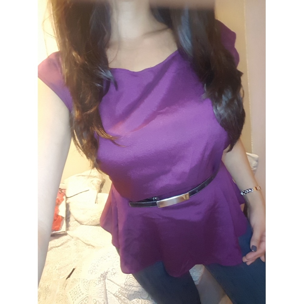 Covington purple peplum top Small